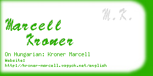 marcell kroner business card